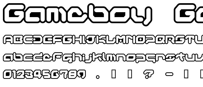 Gameboy Gamegirl font